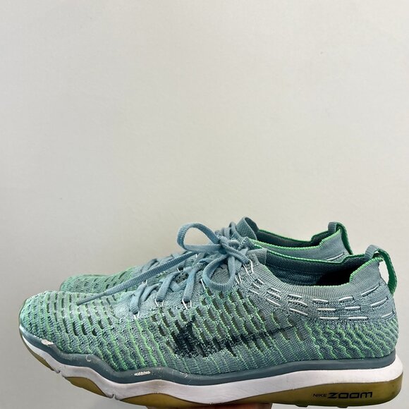 Nike Air Zoom Fearless Flyknit Mica Blue Green sneakers Shoes athletic Size 8 - Picture 4 of 14